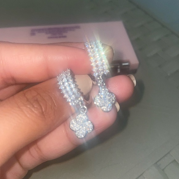 Swarovski silver chucky hoops - Picture 3 of 8